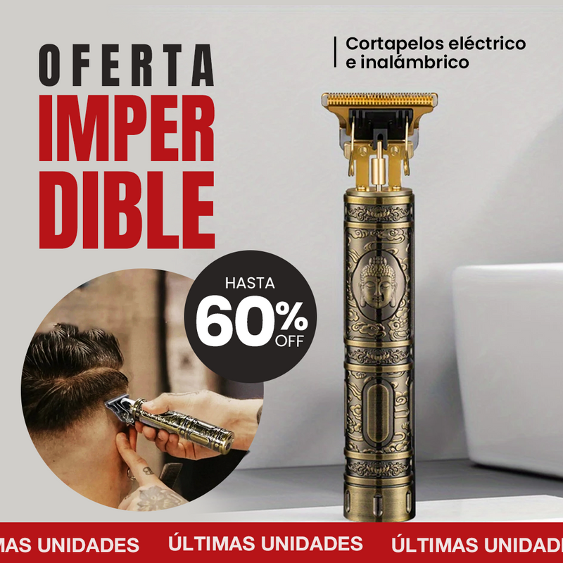 Cortapelos Eléctrico Inalámbrico Profesional – Recortadora de Barba y Cabello T9 con Cuchilla de Precisión