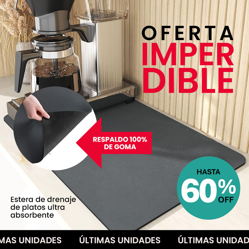 Tapete Escurreplatos Ultra Absorbente