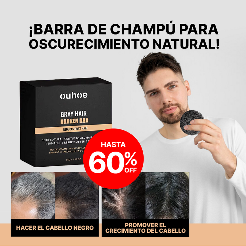 Transforma tu Cabello Hoy - Barra de Champú para Escurecimiento Natural