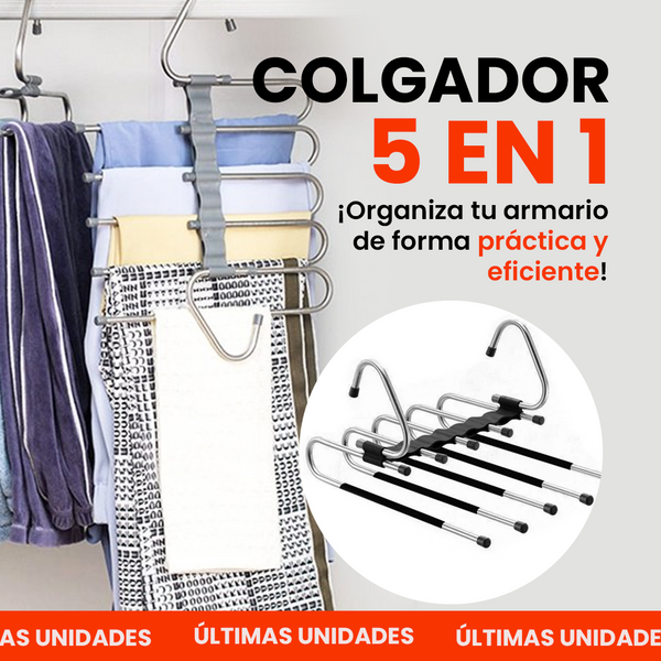 Colgador 5 en 1 - Organiza tu armario de Forma Prática y Eficiente