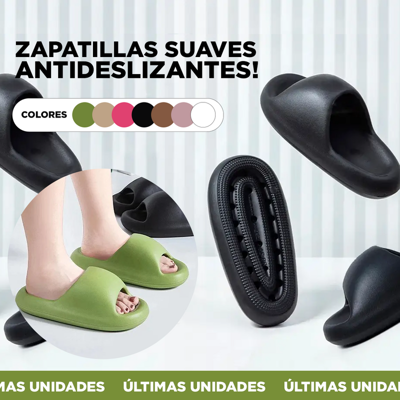 Zapatilhas suaves Antideslizantes - Comodidad y Seguridad en casa paso