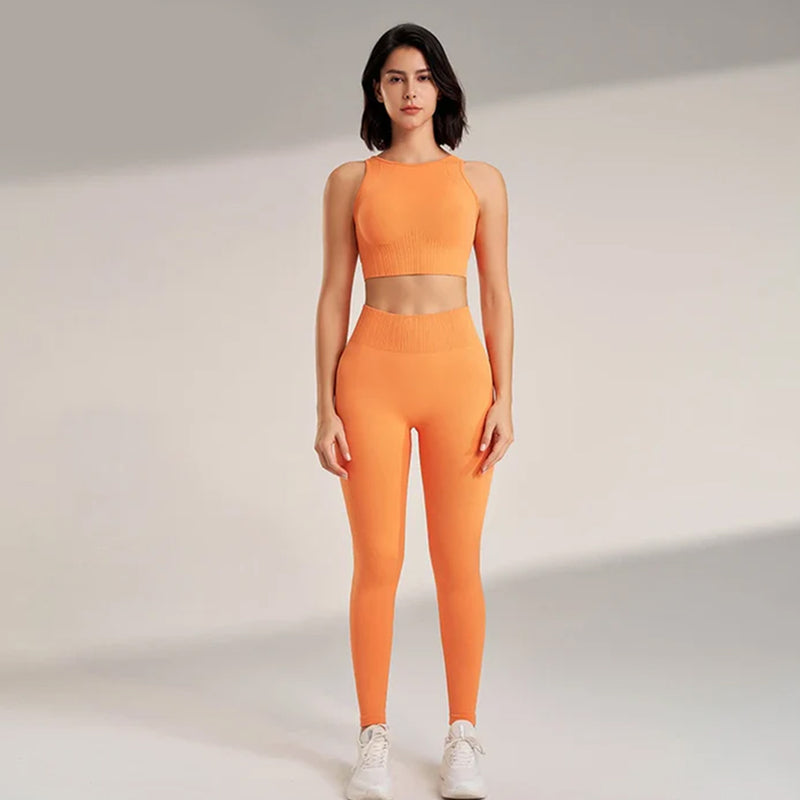 Conjunto de Top y Leggings Fitness - Compra 1 y Llévate 4