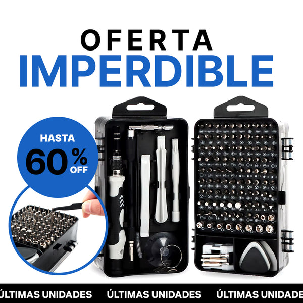 Juego de destornilladores multifunción 115 en 1