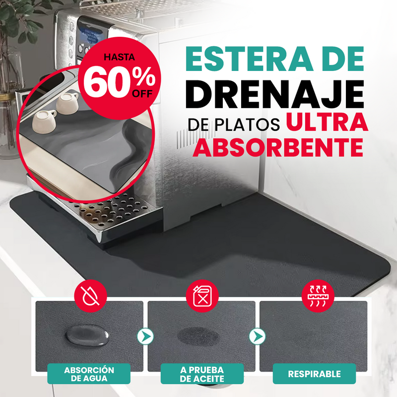 Tapete Escurreplatos Ultra Absorbente